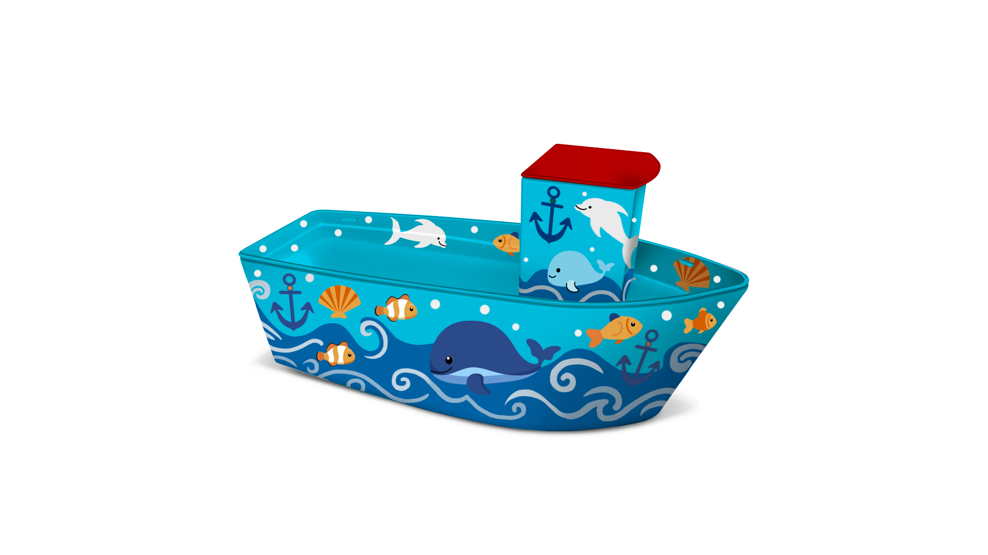 lata em formato de barco